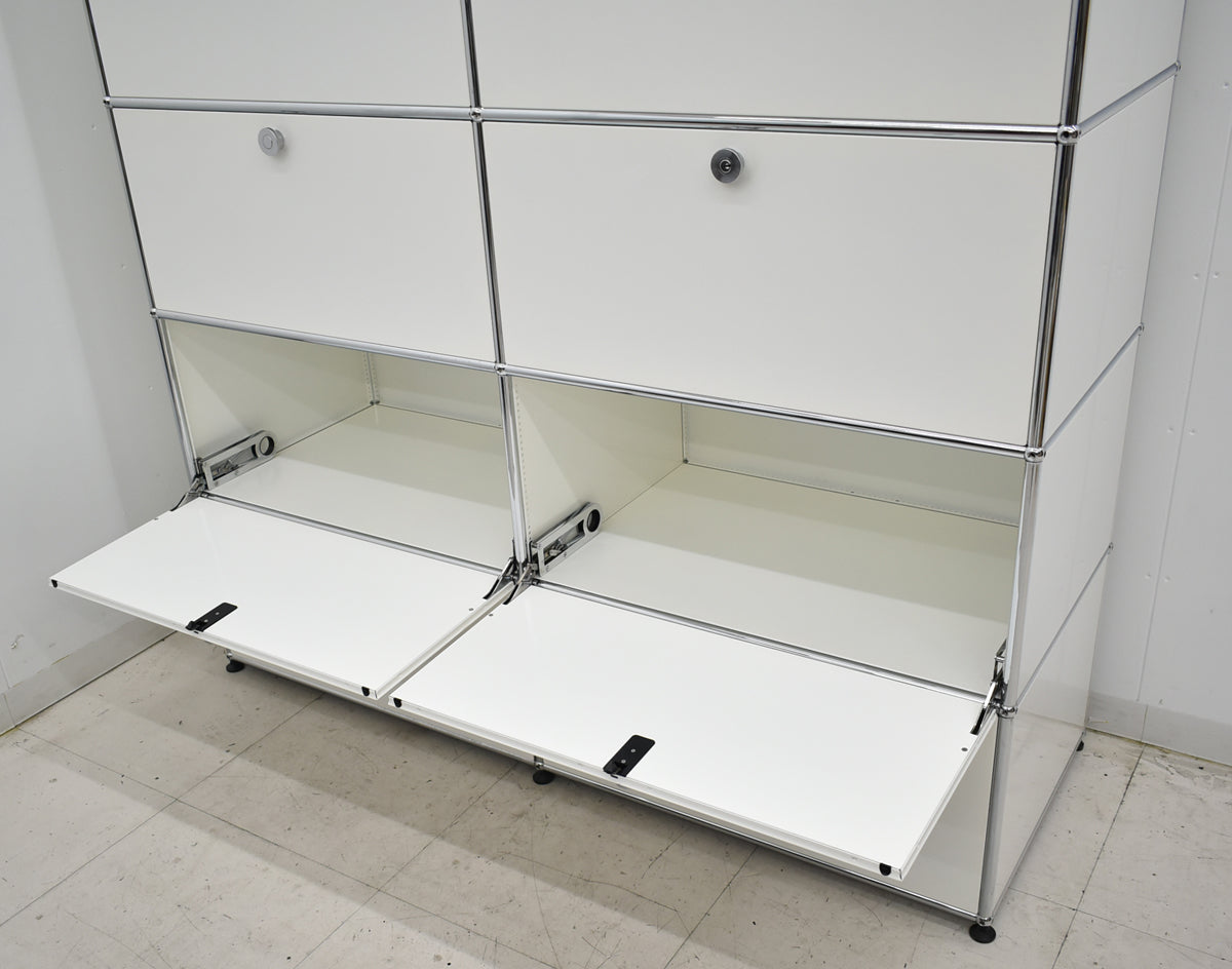 【中古】[送料お見積り商品]USM Haller　ハラーキャビネット　２列５段　ホワイト　幅1525　2025092901【中古オフィス家具】