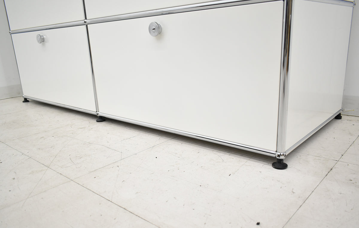 【中古】[送料お見積り商品]USM Haller　ハラーキャビネット　２列５段　ホワイト　幅1525　2025092901【中古オフィス家具】