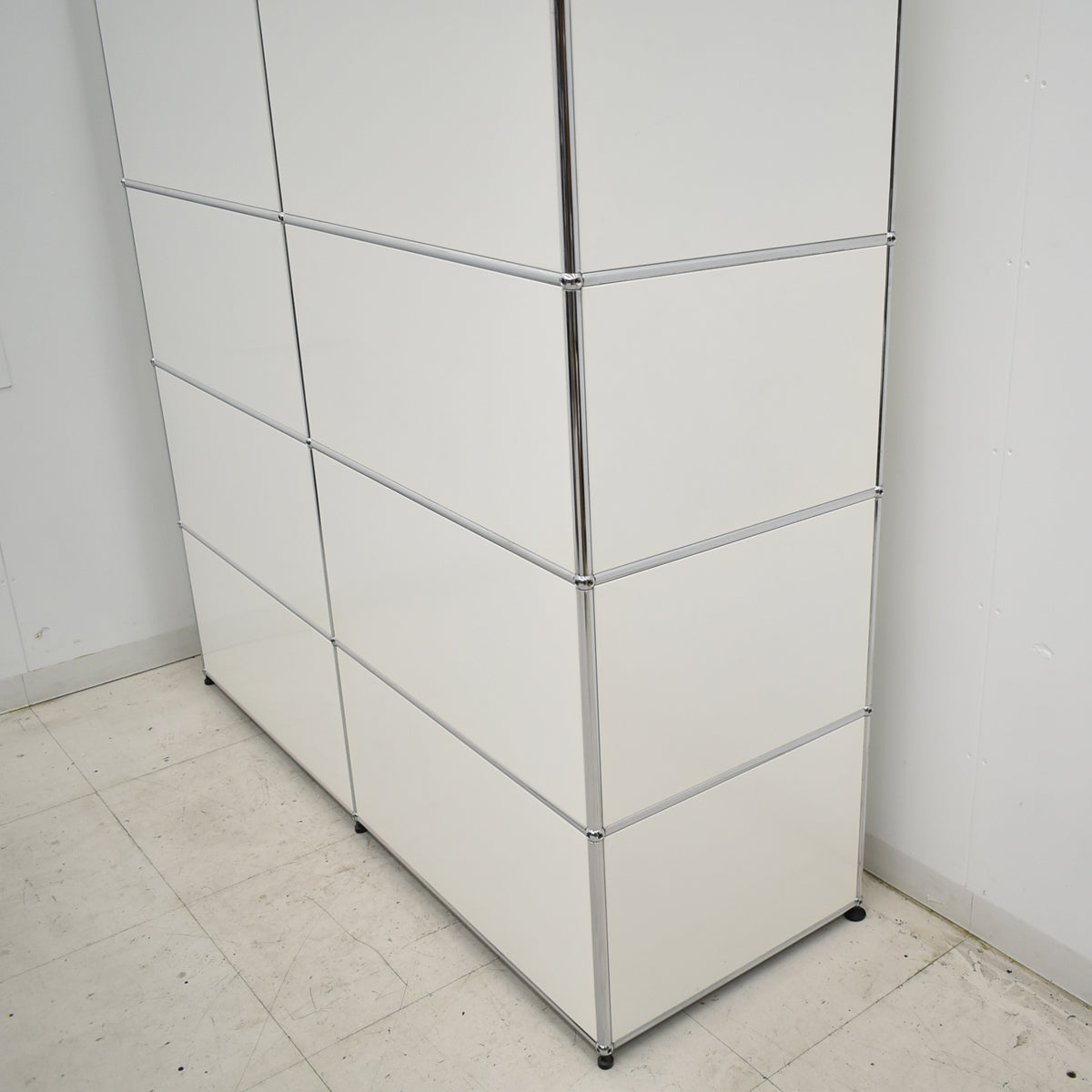 【中古】[送料お見積り商品]USM Haller　ハラーキャビネット　２列５段　ホワイト　幅1525　2025092901【中古オフィス家具】