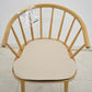 【中古】　[新品未使用品]オカムラ　シェアードスペース　スポークチェア　ダイニングタイプ　ナチュラルフレーム　クッション付　幅570　2025101402【中古オフィス家具】