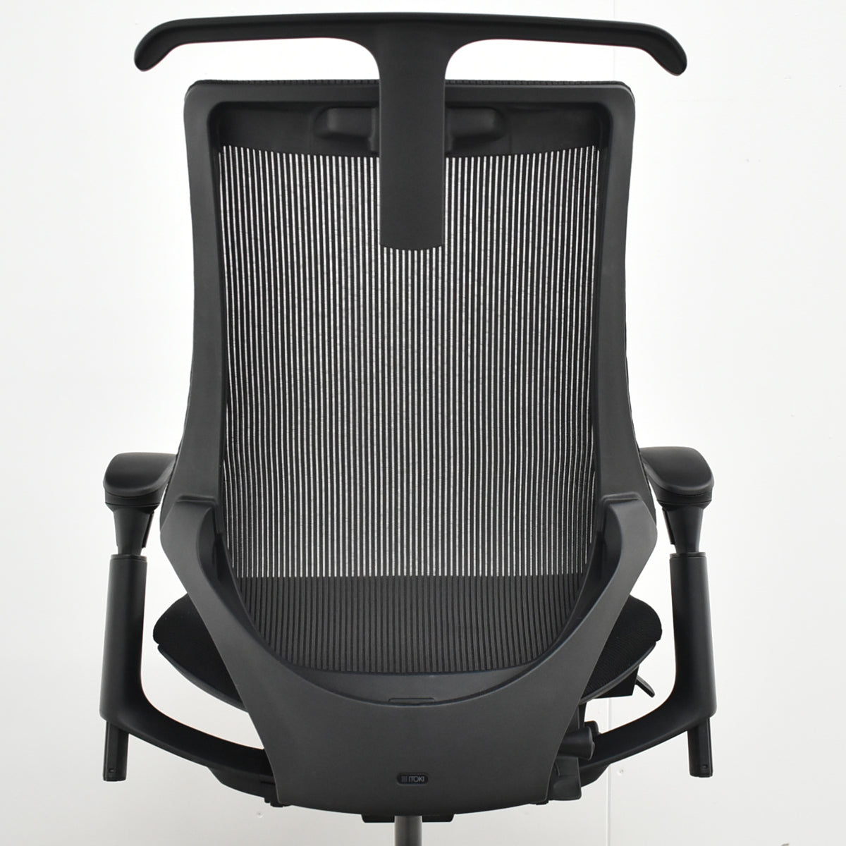 【中古】イトーキ　ｆ・エフチェア　ハイバック　可動肘　ハンガー　ストライプメッシュ　2025101406【中古オフィス家具】
