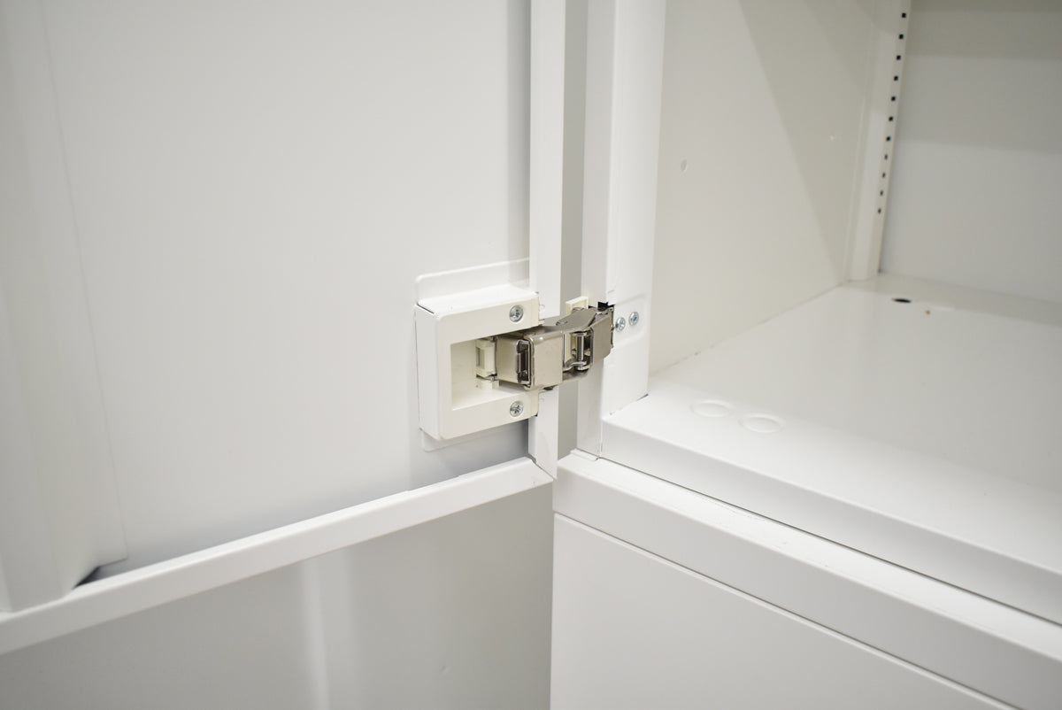 【中古】オカムラ　レクトライン　両開き＋３段ラテラル　ユニット書庫　幅900　2025101410【中古オフィス家具】