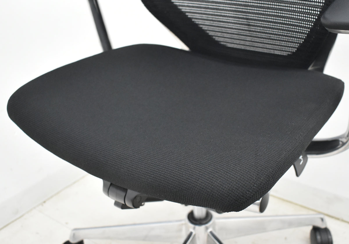 【中古】オカムラ　バロン　ハイバック　固定肘　ポリッシュ　2025101413【中古オフィス家具】