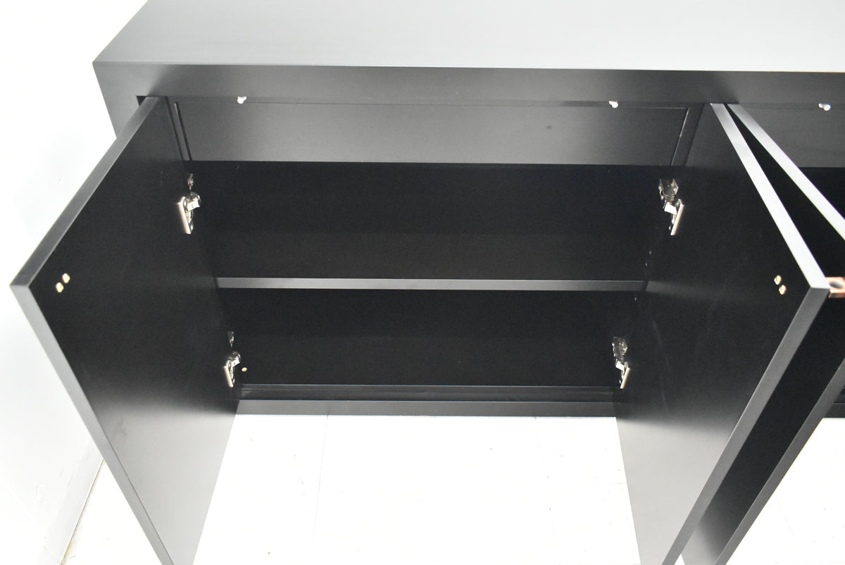 【中古】メーカー不明　高級サイドボード　木製　ソフトクローズ付　内側引出付　幅1800　2025101503【中古オフィス家具】