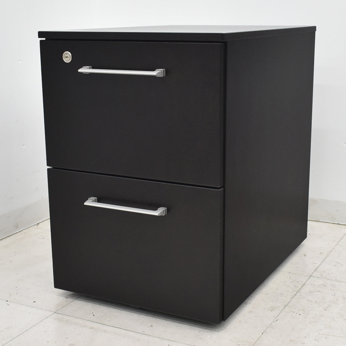 【中古】オカムラ　EX-100　２段ワゴン　ソフトクローズ　幅435　2025101602【中古オフィス家具】