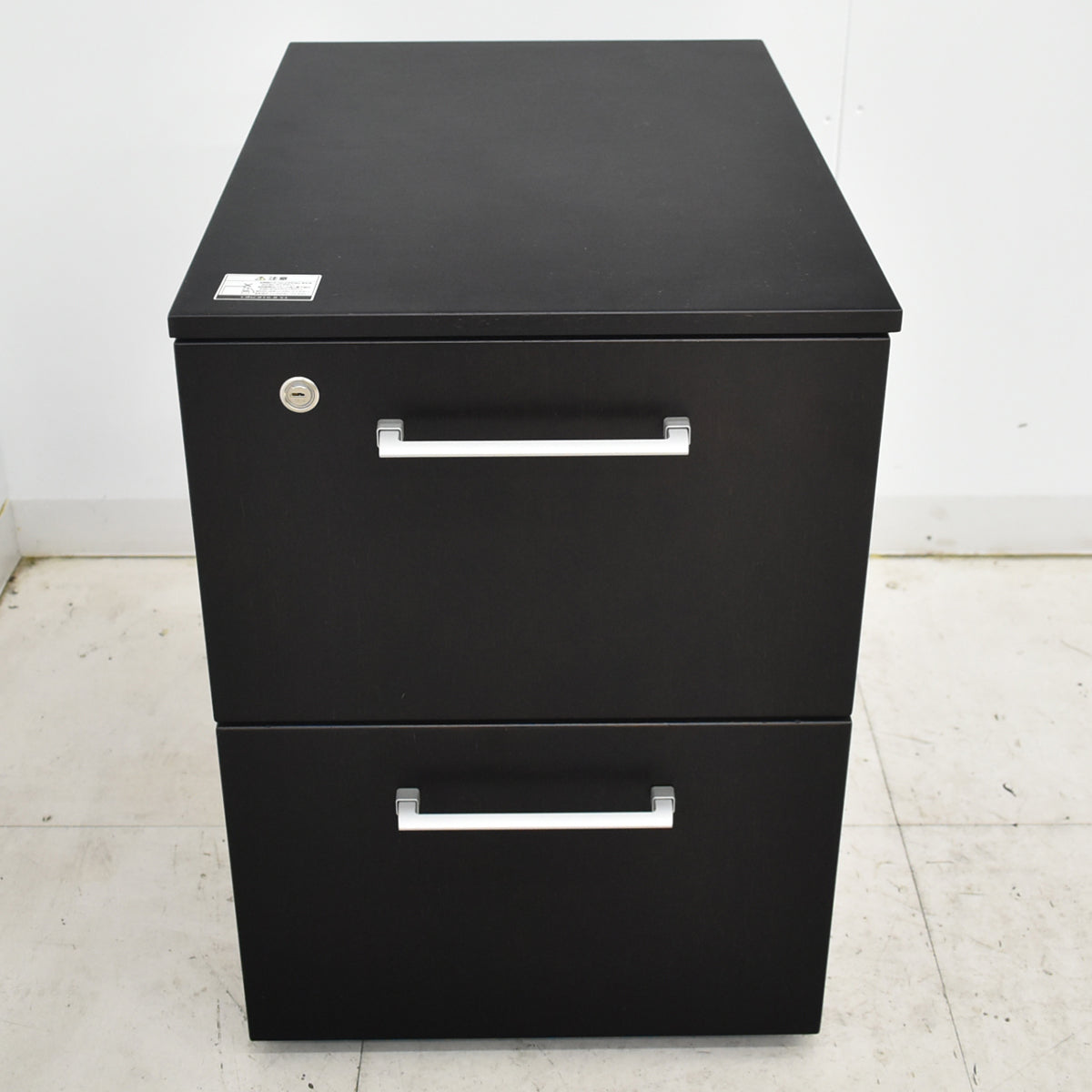 【中古】オカムラ　EX-100　２段ワゴン　ソフトクローズ　幅435　2025101602【中古オフィス家具】