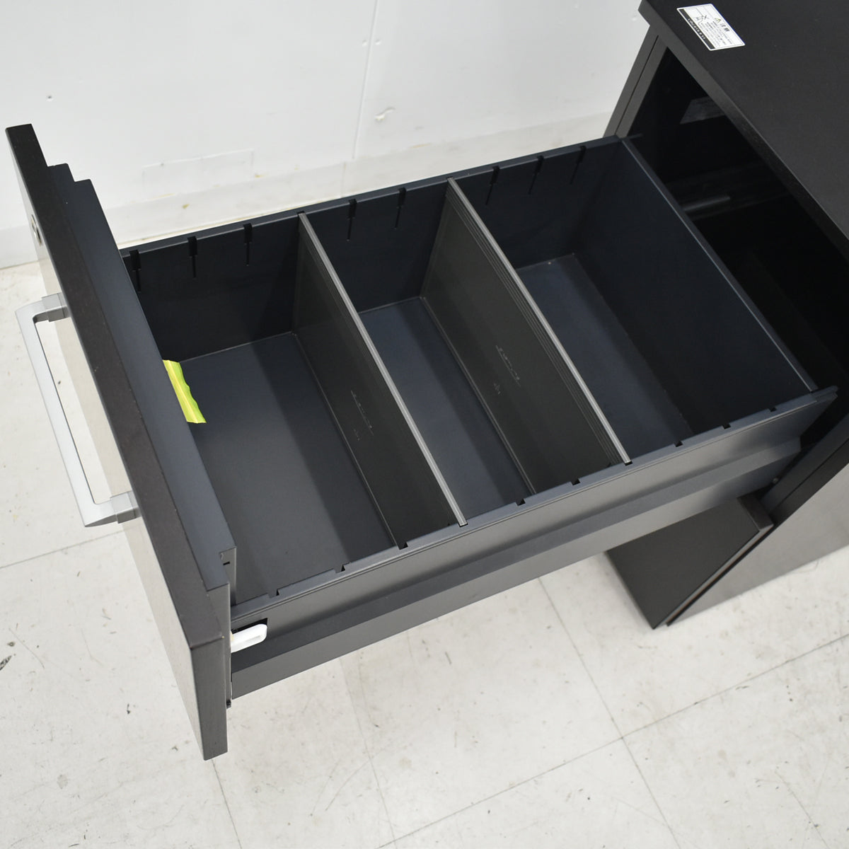 【中古】オカムラ　EX-100　２段ワゴン　ソフトクローズ　幅435　2025101602【中古オフィス家具】