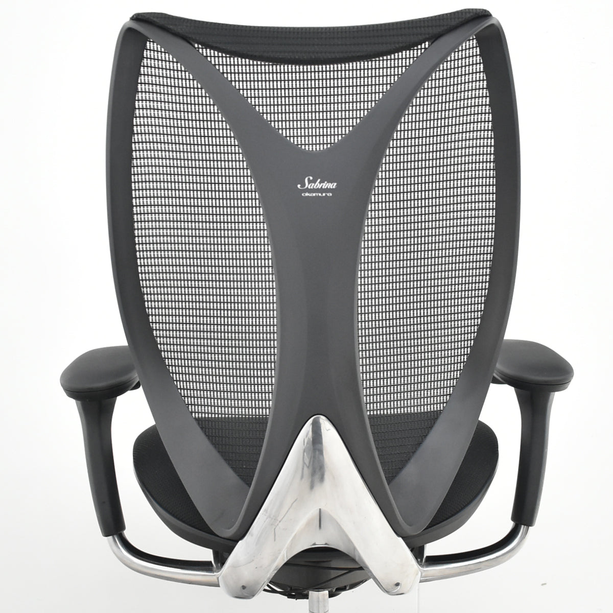 【中古】オカムラ　サブリナ　スマートオペレーション　可動肘　ポリッシュ脚　前傾機能なし　2025101603【中古オフィス家具】【中古】