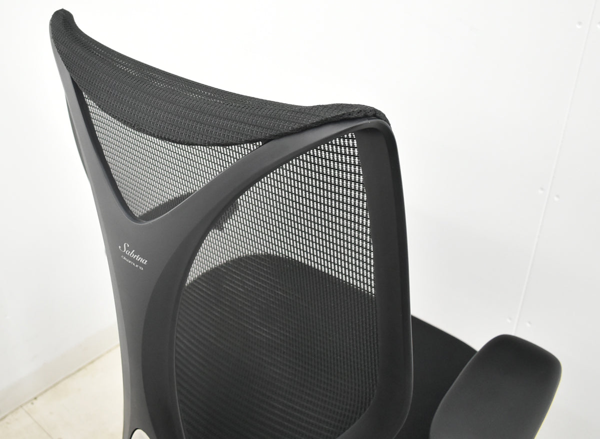 【中古】オカムラ　サブリナ　スマートオペレーション　可動肘　ポリッシュ脚　前傾機能なし　2025101603【中古オフィス家具】【中古】