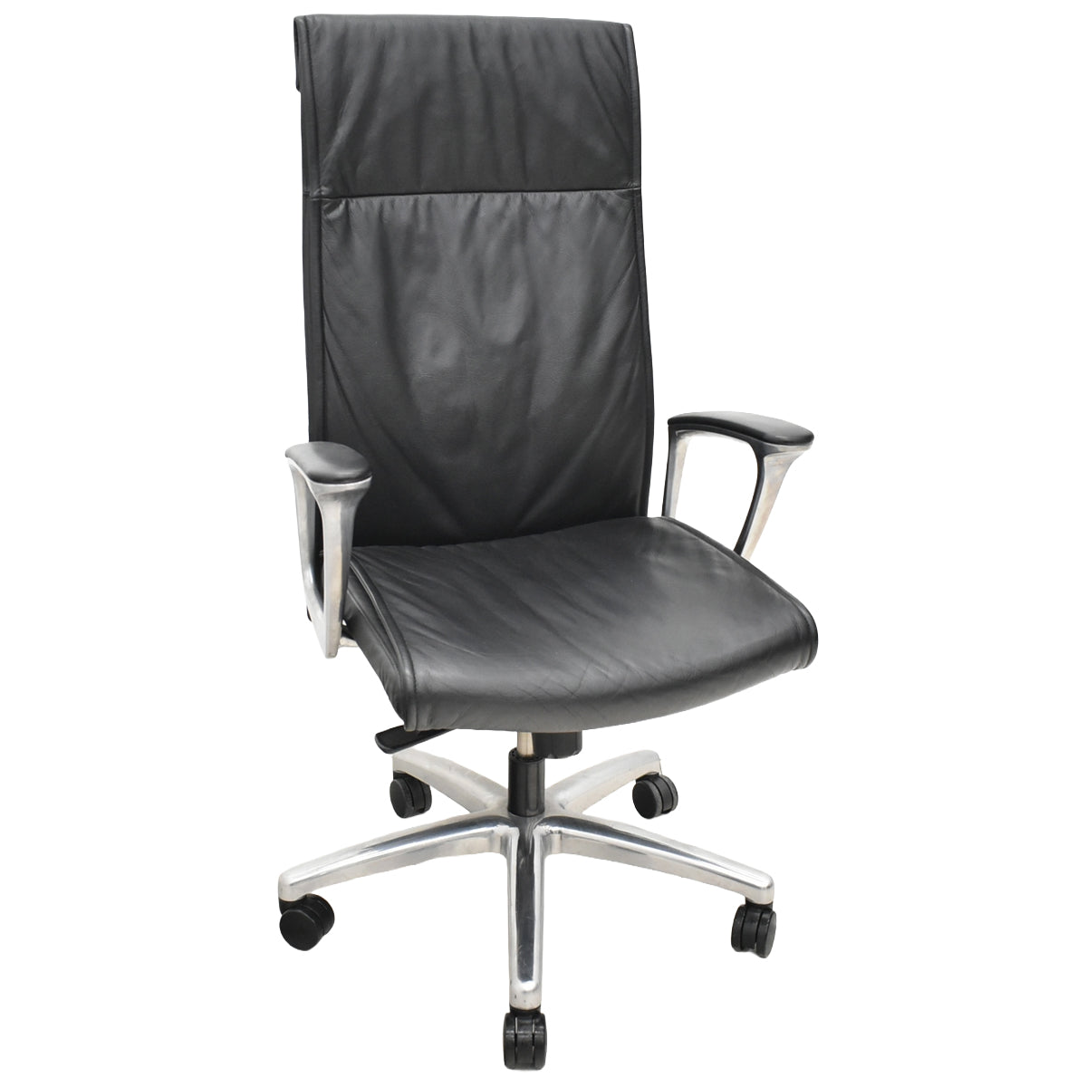 【中古】オカムラ　CEシリーズRXタイプ　エクストラハイバック　固定肘　ポリッシュ　2018年製　2025102303【中古オフィス家具】