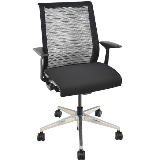 【中古】スチールケース　シンクチェア　固定肘　ポリッシュ　2025110701【中古オフィス家具】