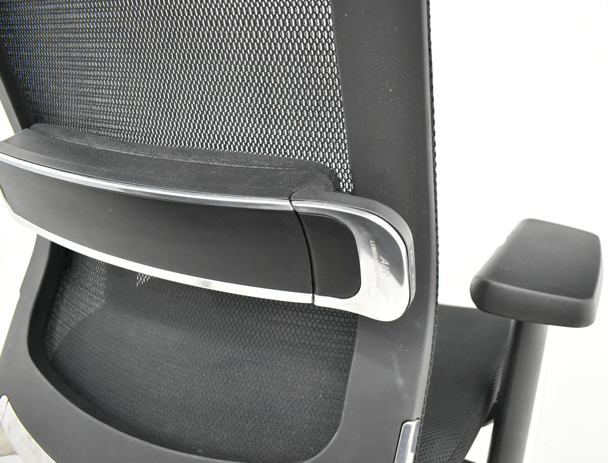 【中古】コクヨ　エアフォート　ヘッドレスト　可動肘　エアランバーサポート　ポリッシュ　2025111101【中古オフィス家具】