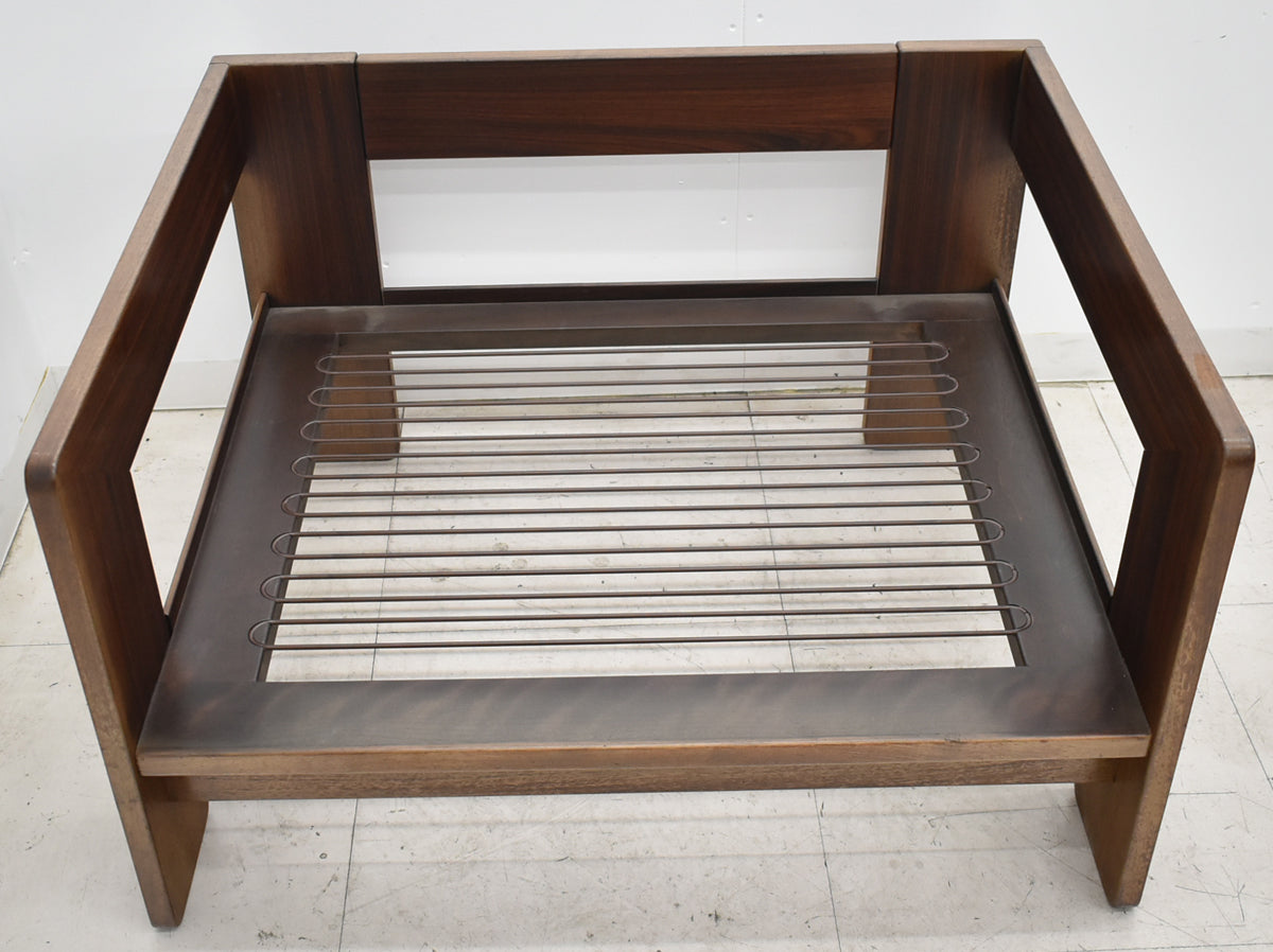 【中古】 Knoll　バスチアーノ　1人掛けソファ　革張り　幅915　2025111102【中古オフィス家具】