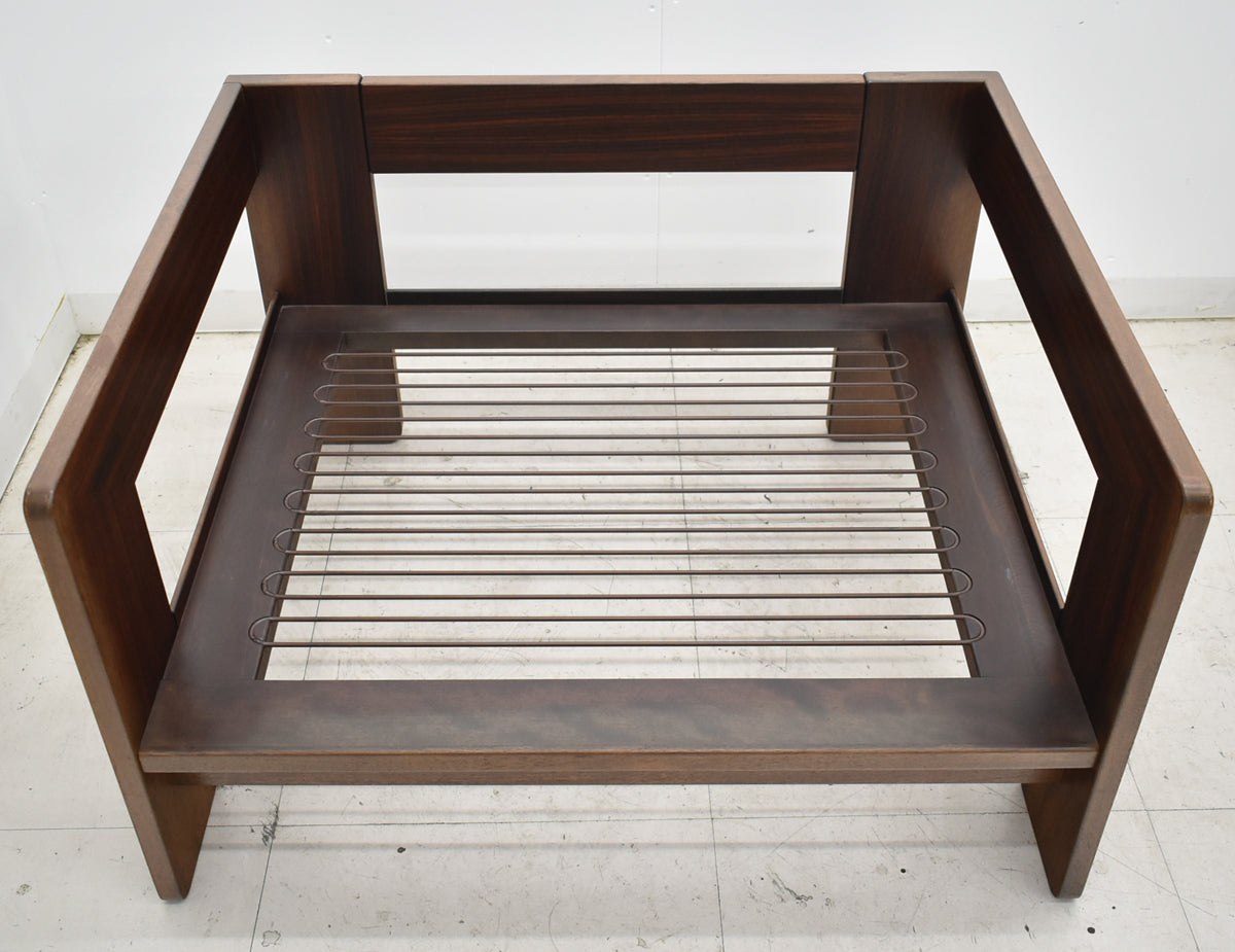 【中古】 Knoll　バスチアーノ　1人掛けソファ　革張り　幅915　2025111103【中古オフィス家具】