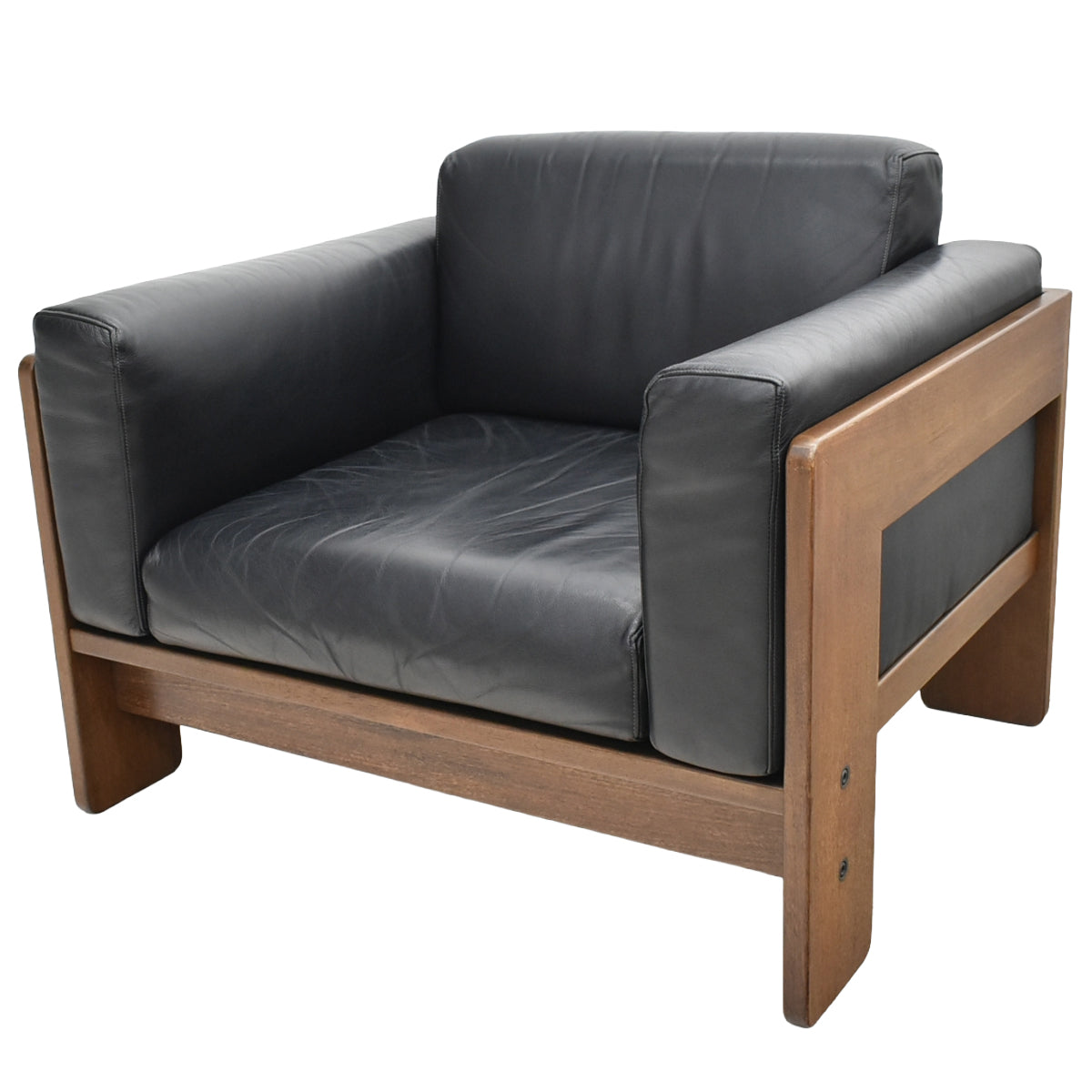 【中古】 Knoll　バスチアーノ　1人掛けソファ　革張り　幅915　2025111103【中古オフィス家具】