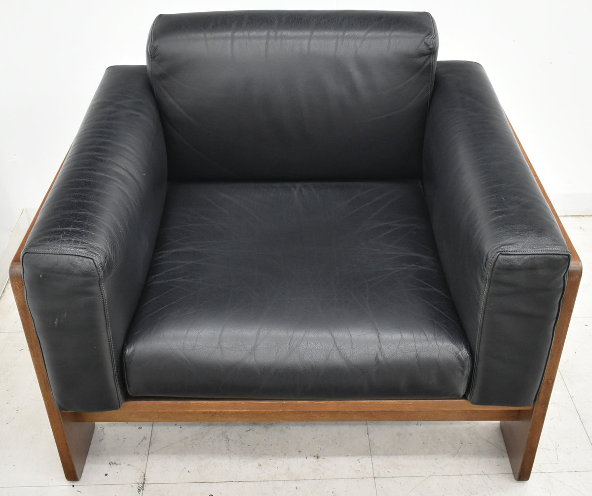 【中古】 Knoll　バスチアーノ　1人掛けソファ　革張り　幅915　2025111104【中古オフィス家具】