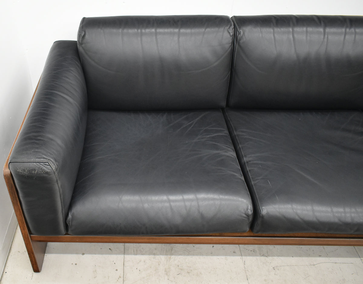 【中古】 Knoll　バスチアーノ３人掛けソファ　革張り　幅915　2025111106【中古オフィス家具】