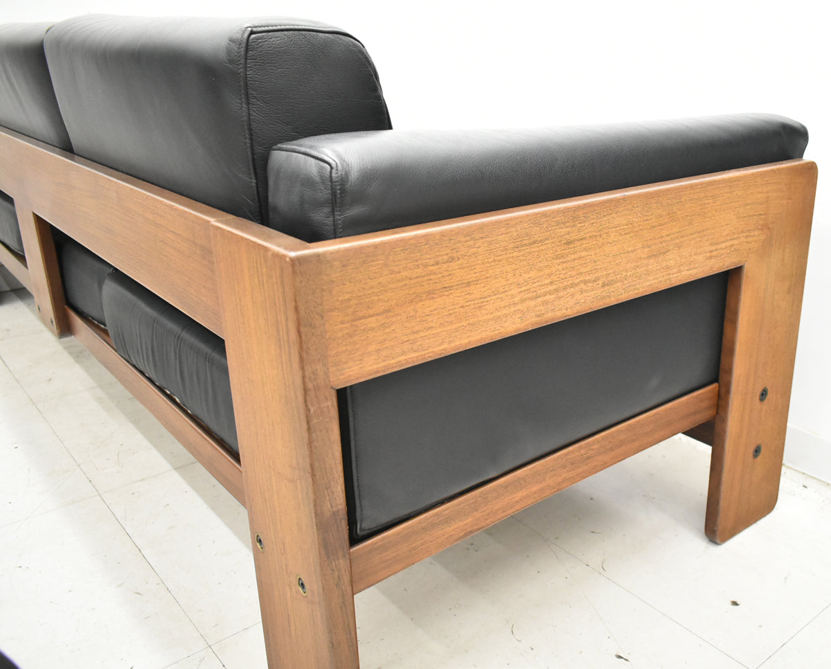 【中古】 Knoll　バスチアーノ３人掛けソファ　革張り　幅915　2025111106【中古オフィス家具】