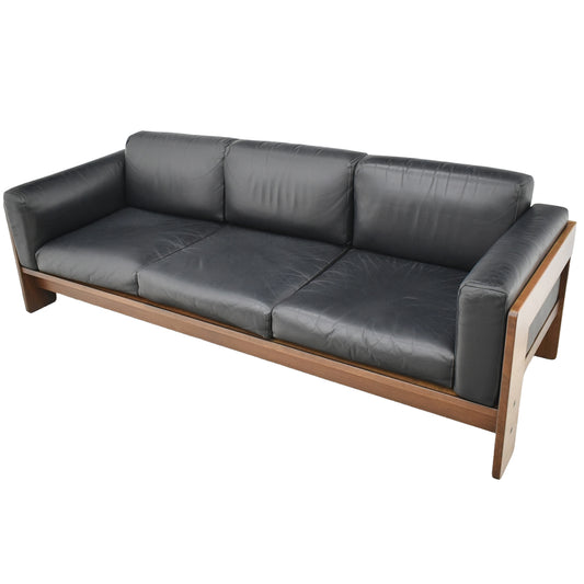 【中古】 Knoll　バスチアーノ３人掛けソファ　革張り　幅915　2025111106【中古オフィス家具】