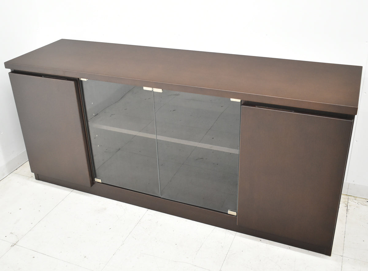 【中古】イトーキ　サイドボード　ガラス扉　幅1600　2025111201【中古オフィス家具】