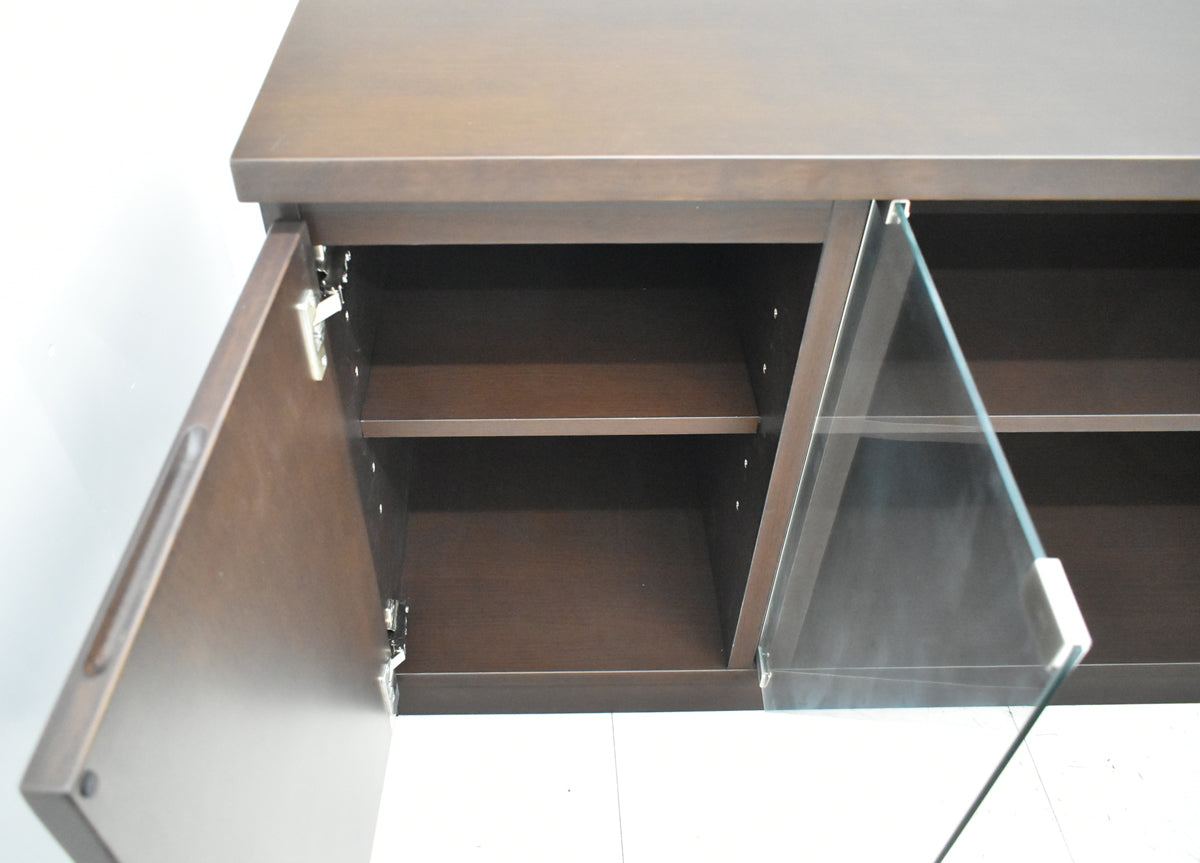 【中古】イトーキ　サイドボード　ガラス扉　幅1600　2025111201【中古オフィス家具】