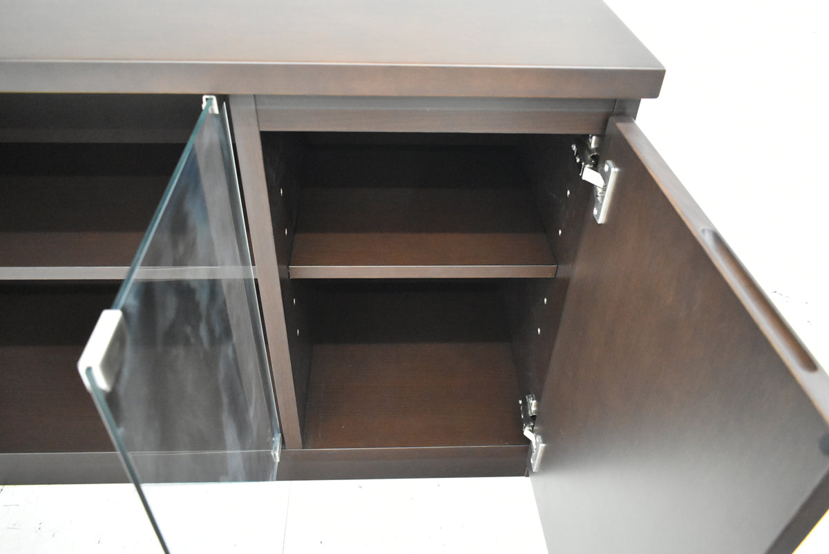 【中古】イトーキ　サイドボード　ガラス扉　幅1600　2025111201【中古オフィス家具】