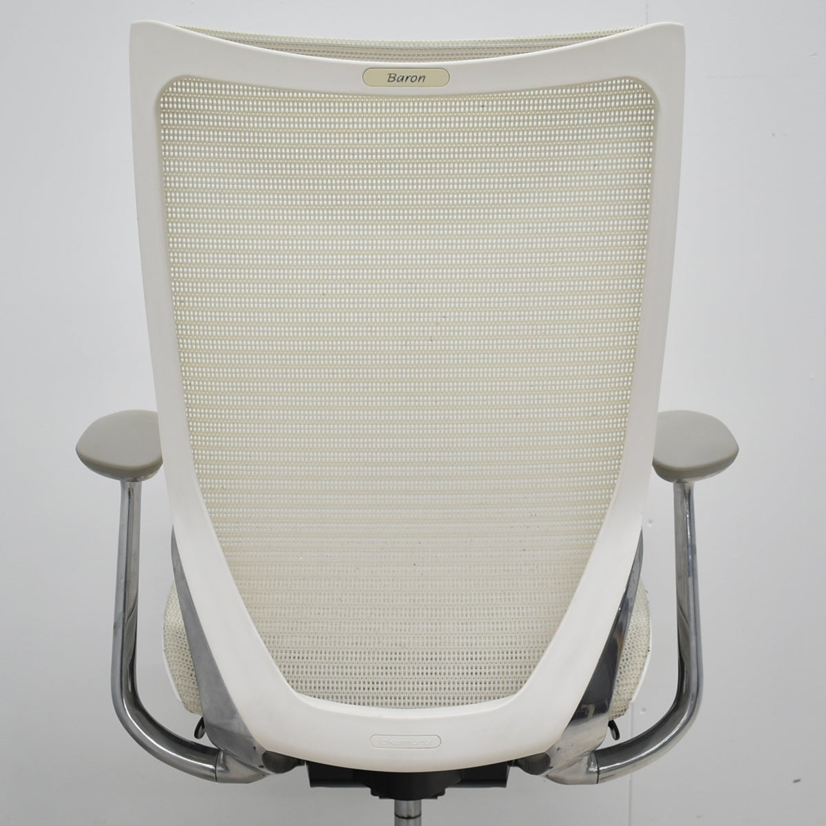 【中古】オカムラ　バロン　ハイバック　固定肘　ポリッシュ　2025111205【中古オフィス家具】