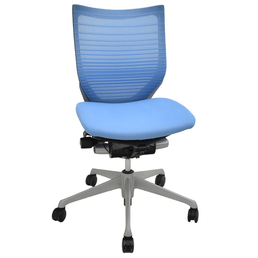 【中古】オカムラ　バロン　ローバック　グラデーションメッシュ　肘なし　2019年製　2025111401【中古オフィス家具】