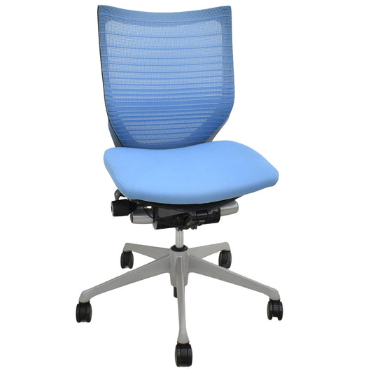 【中古】オカムラ　バロン　ローバック　グラデーションメッシュ　肘なし　2019年製　2025111402【中古オフィス家具】