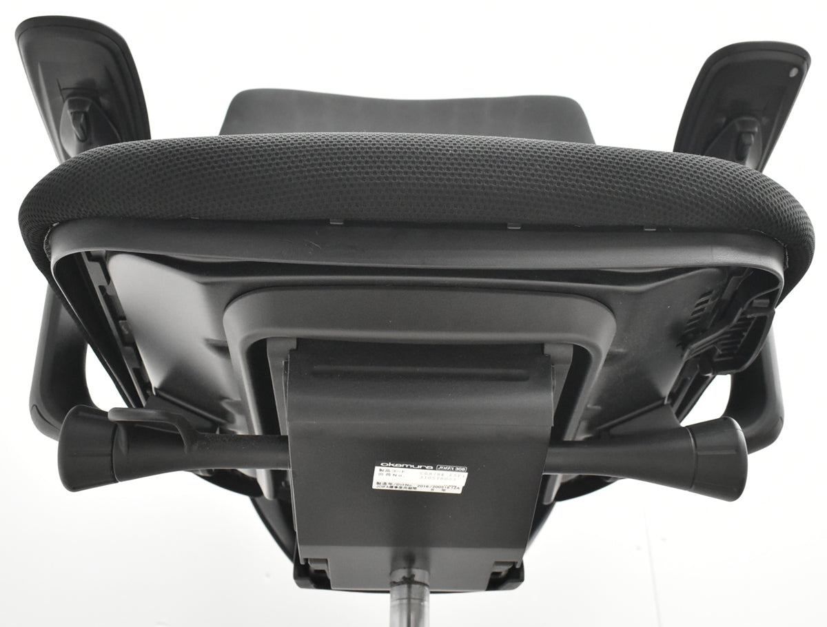 【中古】オカムラ　シルフィー　ハイバック　可動肘　バックカーブアジャスト　前傾機能　ポリッシュ　2025111703【中古オフィス家具】