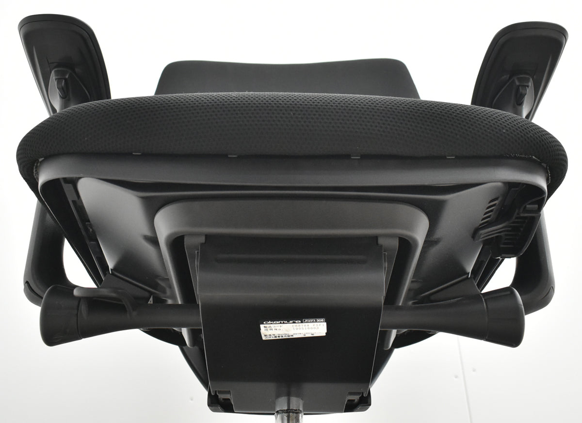 【中古】オカムラ　シルフィー　ハイバック　可動肘　バックカーブアジャスト　前傾機能　ポリッシュ　2025111704【中古オフィス家具】