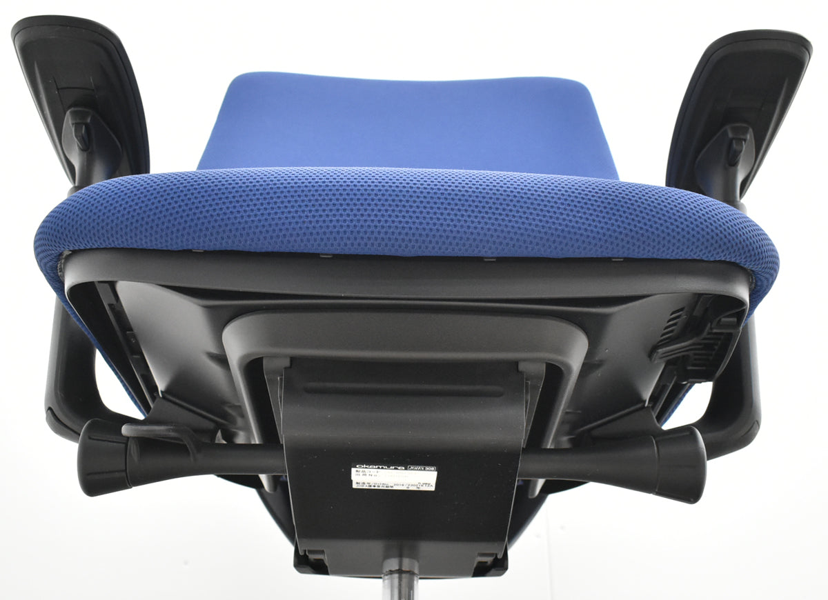 【中古】オカムラ　シルフィー　ハイバック　可動肘　バックカーブアジャスト　前傾機能　ポリッシュ　2025111706【中古オフィス家具】