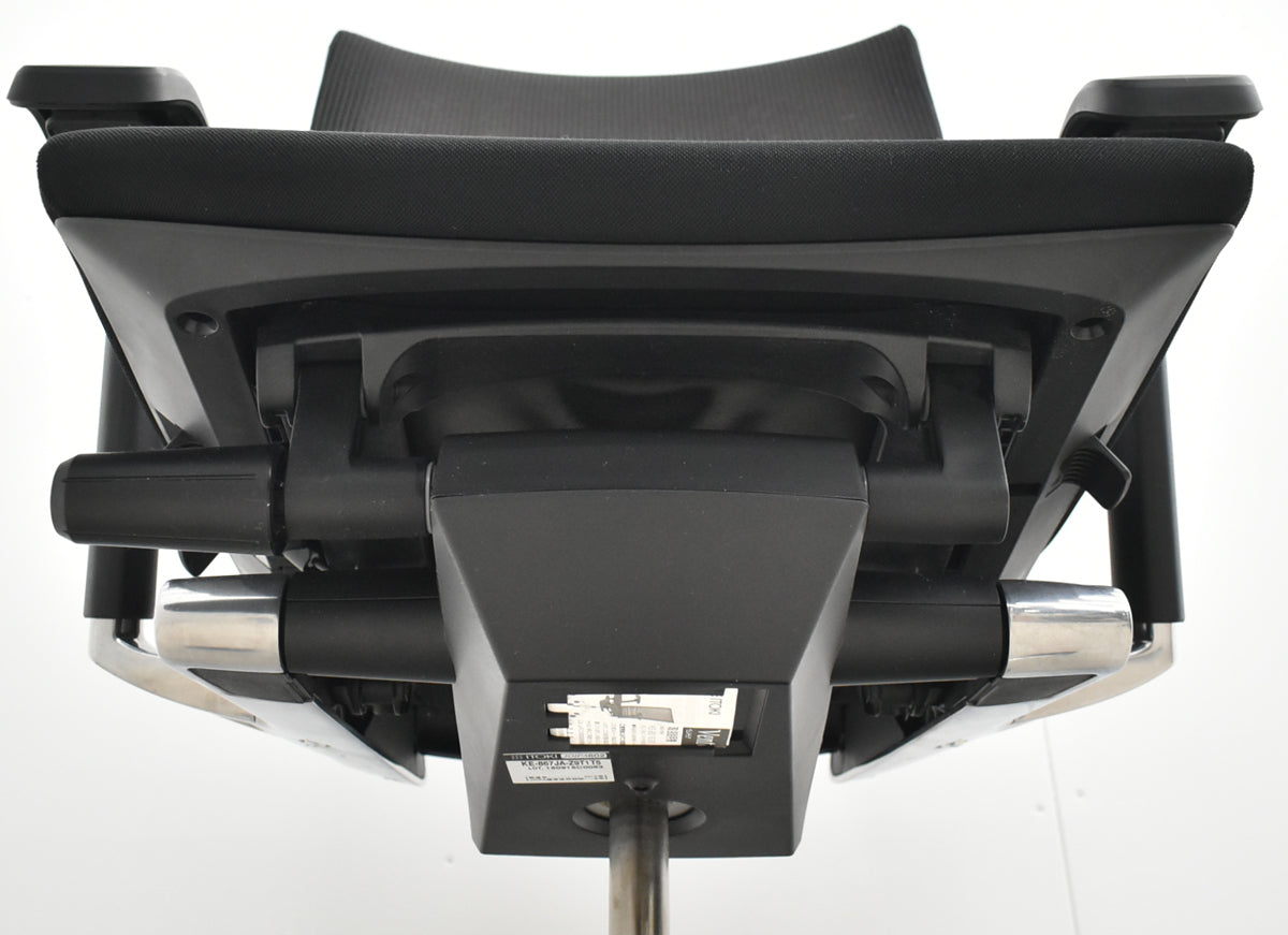 【中古】イトーキ　ヴェント　ハイバック　可動肘　オートマチックランバーテンション　ポリッシュ　ストライプメッシュ　2025111708【中古オフィス家具】