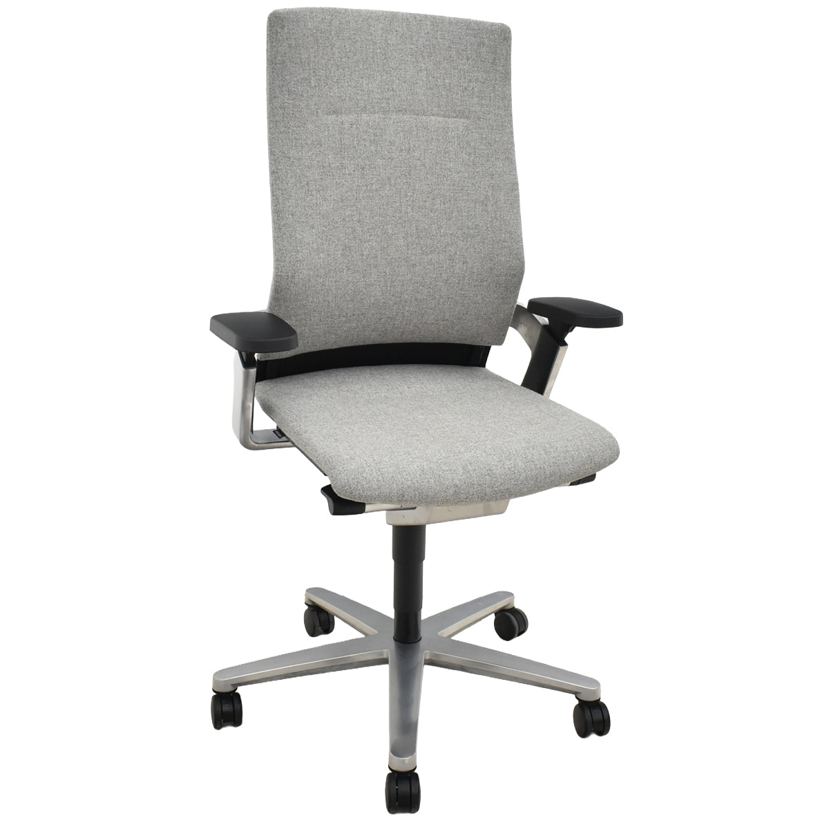 【中古】ウィルクハーン　ONチェア　ハイバック　可動肘　アルミ脚　ヘアライン仕上げ　2025111805【中古オフィス家具】