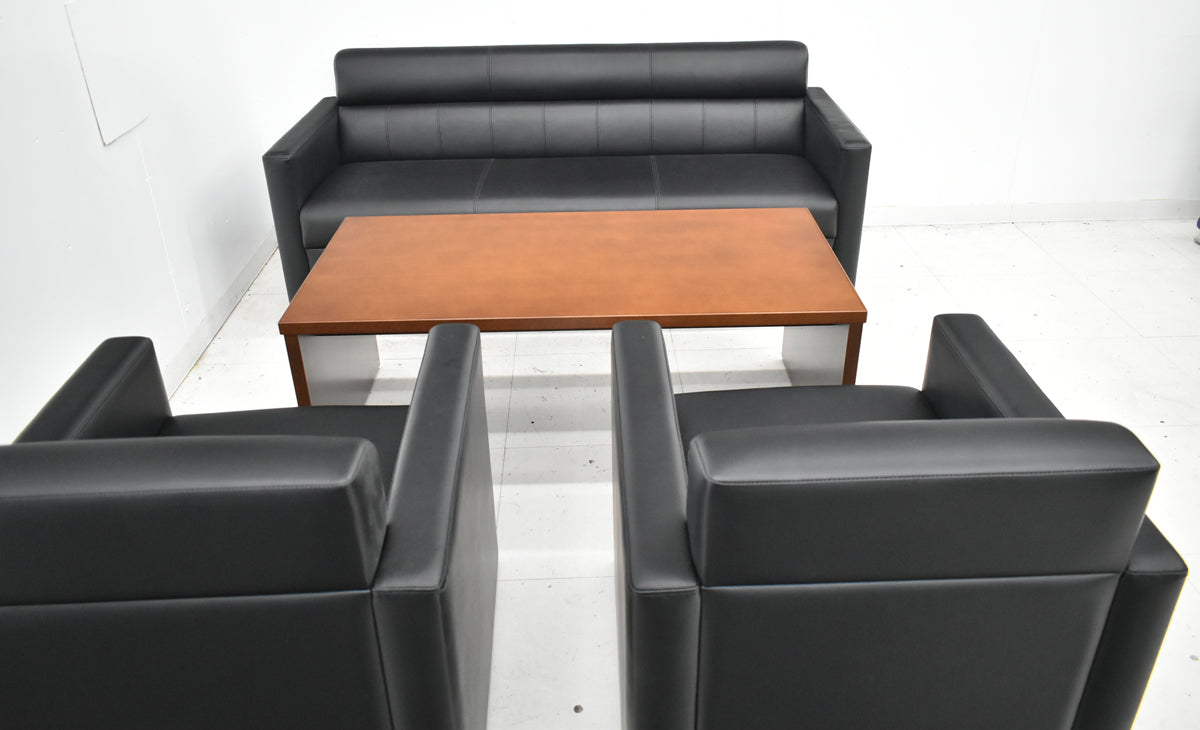 【中古】ウチダ　RS-23Nシリーズ　応接４点セット　幅1700　2025111806【中古オフィス家具】