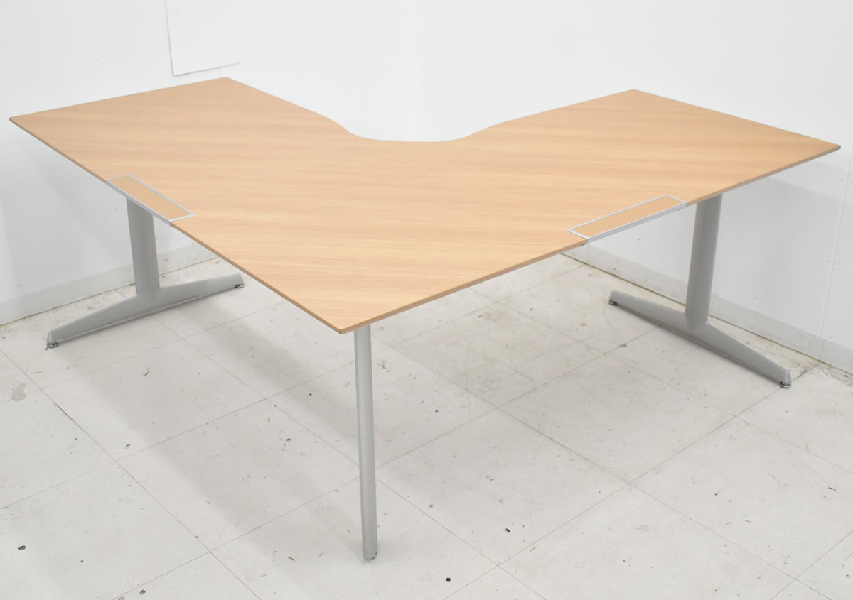 【中古】オカムラ　プロセルバ　Ｌ型デスク　幅1600　2025111903【中古オフィス家具】