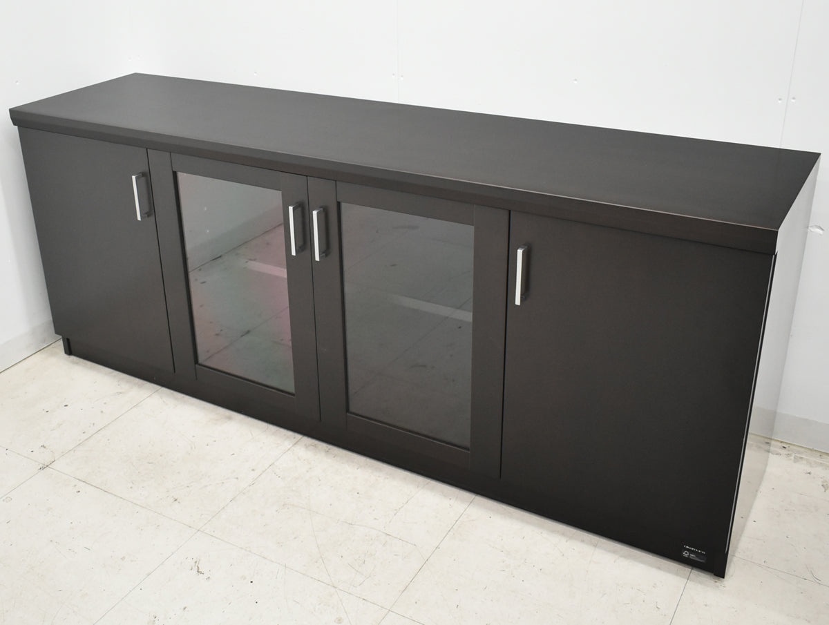 【中古】オカムラ　EX-42　クレデンザ　サイドボード　ガラス扉　幅1800　2025112506【中古オフィス家具】