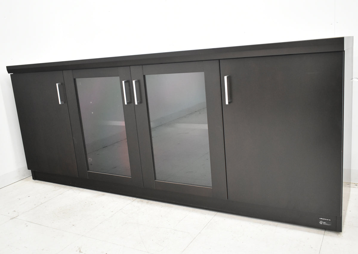 【中古】オカムラ　EX-42　クレデンザ　サイドボード　ガラス扉　幅1800　2025112506【中古オフィス家具】