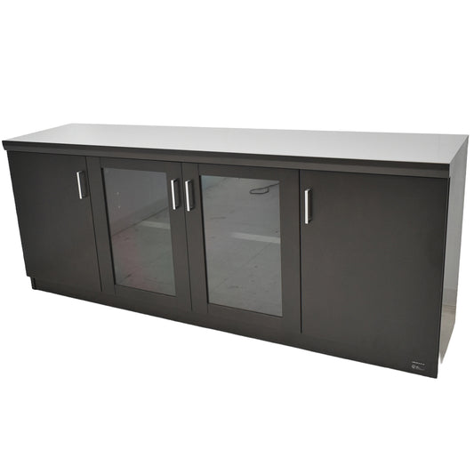 【中古】オカムラ　EX-42　クレデンザ　サイドボード　ガラス扉　幅1800　2025112506【中古オフィス家具】