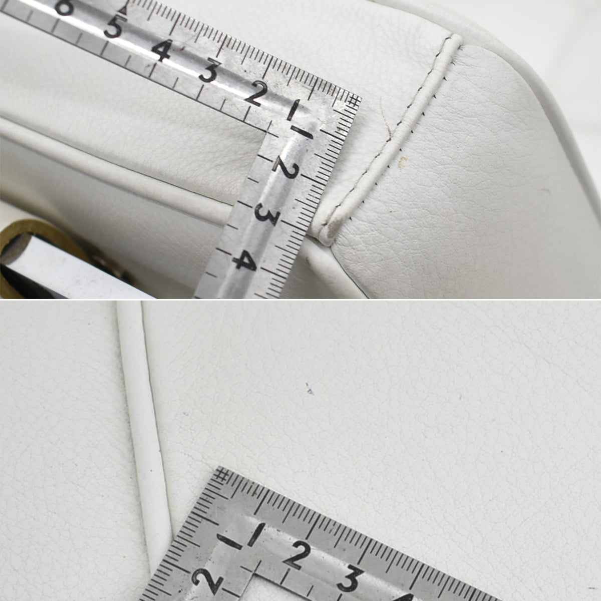 【中古】リプロダクト　バルセロナチェア　本革　幅780　ホワイト　2025112803【中古オフィス家具】