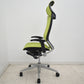 【中古】オカムラ　バロン　エクストラハイバック　ヘッドレスト　可動肘　ライムグリーン　2025120201【中古オフィス家具】