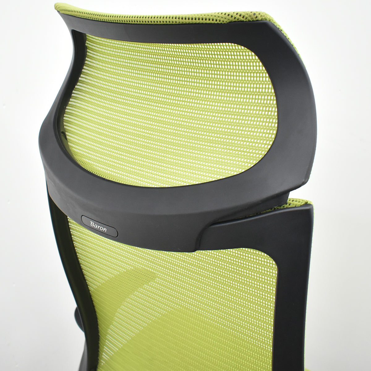 【中古】オカムラ　バロン　エクストラハイバック　ヘッドレスト　可動肘　ライムグリーン　2025120201【中古オフィス家具】