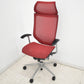 【中古】オカムラ　バロン　エクストラハイバック　ヘッドレスト　固定肘　レッド　2025120202【中古オフィス家具】