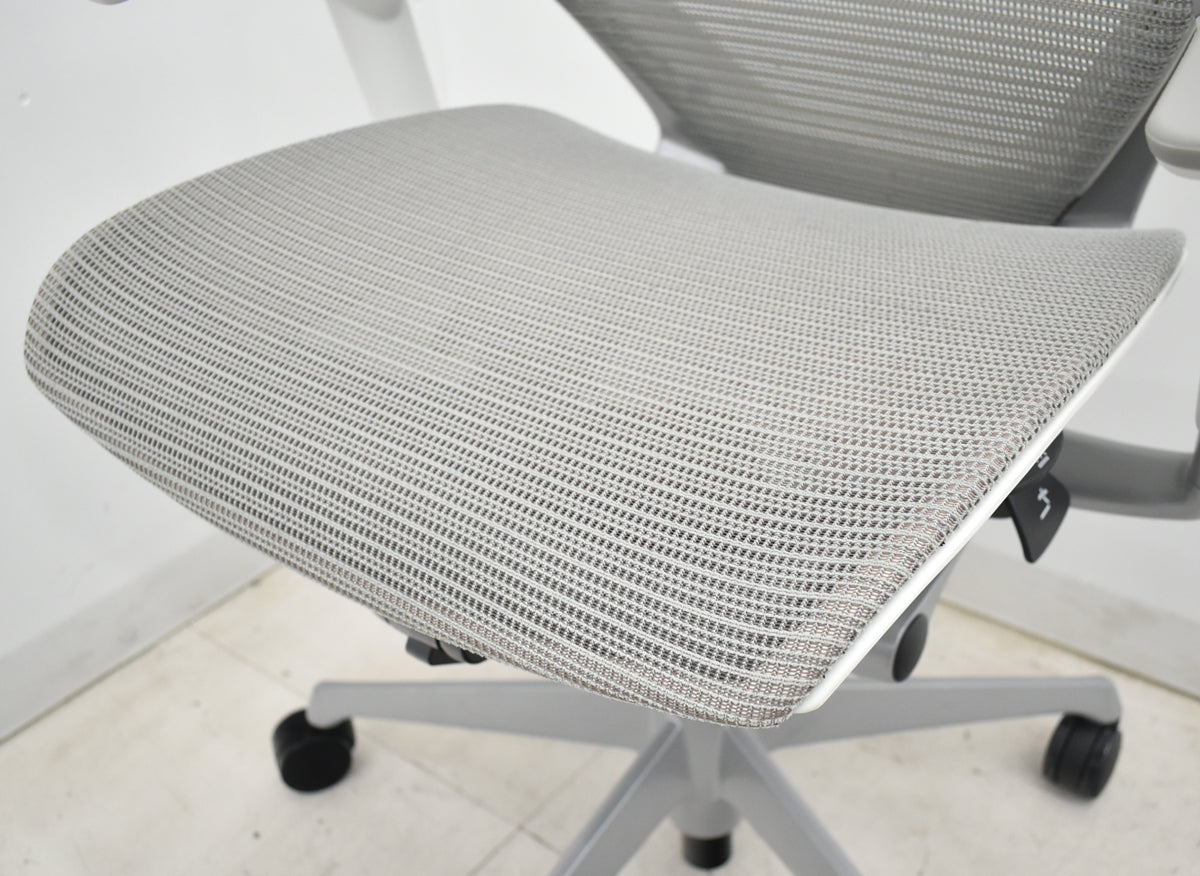 【中古】オカムラ　バロン　ハイバック　可動肘　ハンガー　2019年製　グレー　2025120207【中古オフィス家具】