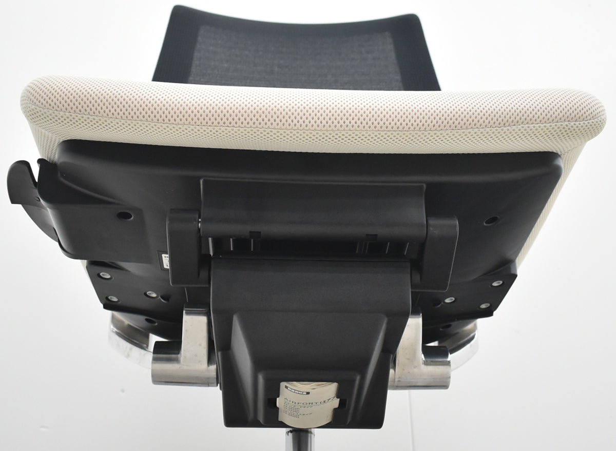 【中古】コクヨ　エアフォート　肘なし　エアランバーサポート　ポリッシュ　アイボリー　2025120303【中古オフィス家具】