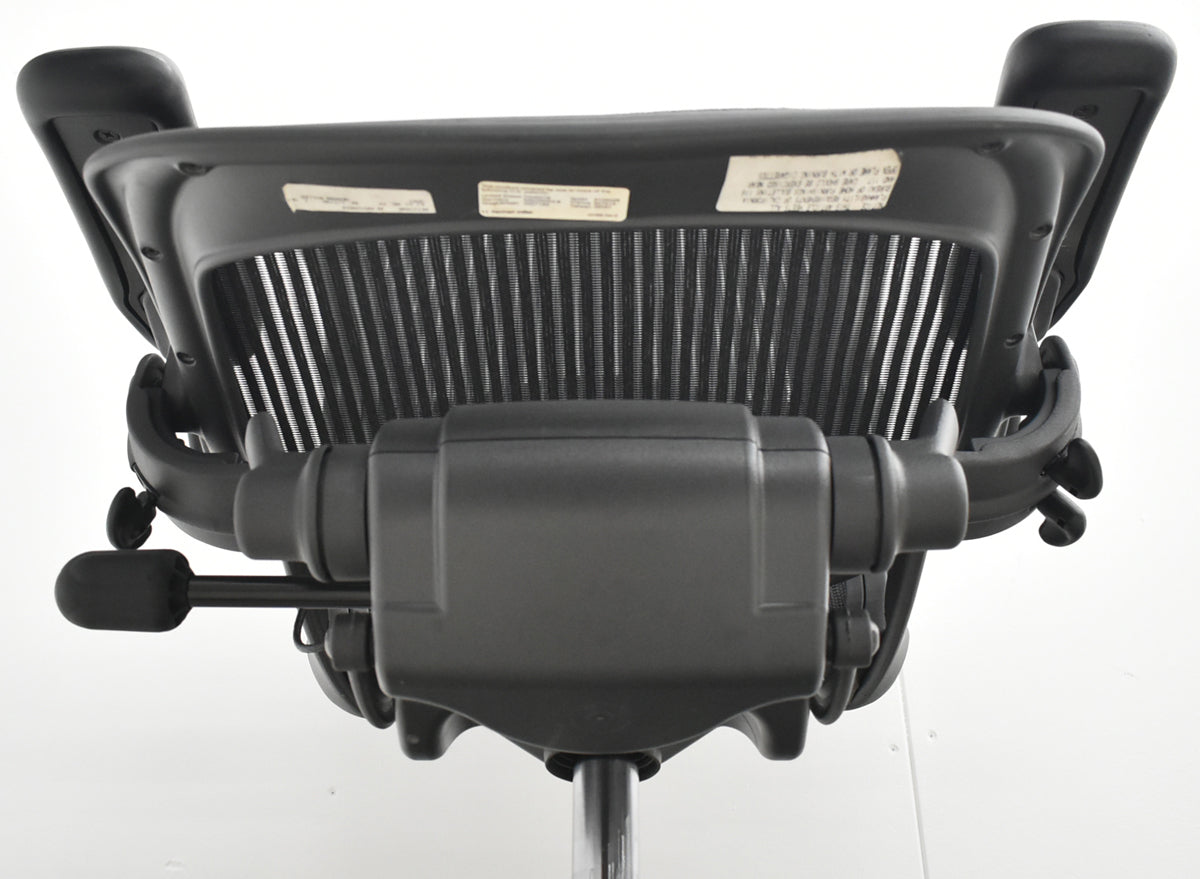 【中古】ハーマンミラー　アーロンチェア　Bサイズ　フル装備　ランバーサポート　ブラック　2025120304【中古オフィス家具】