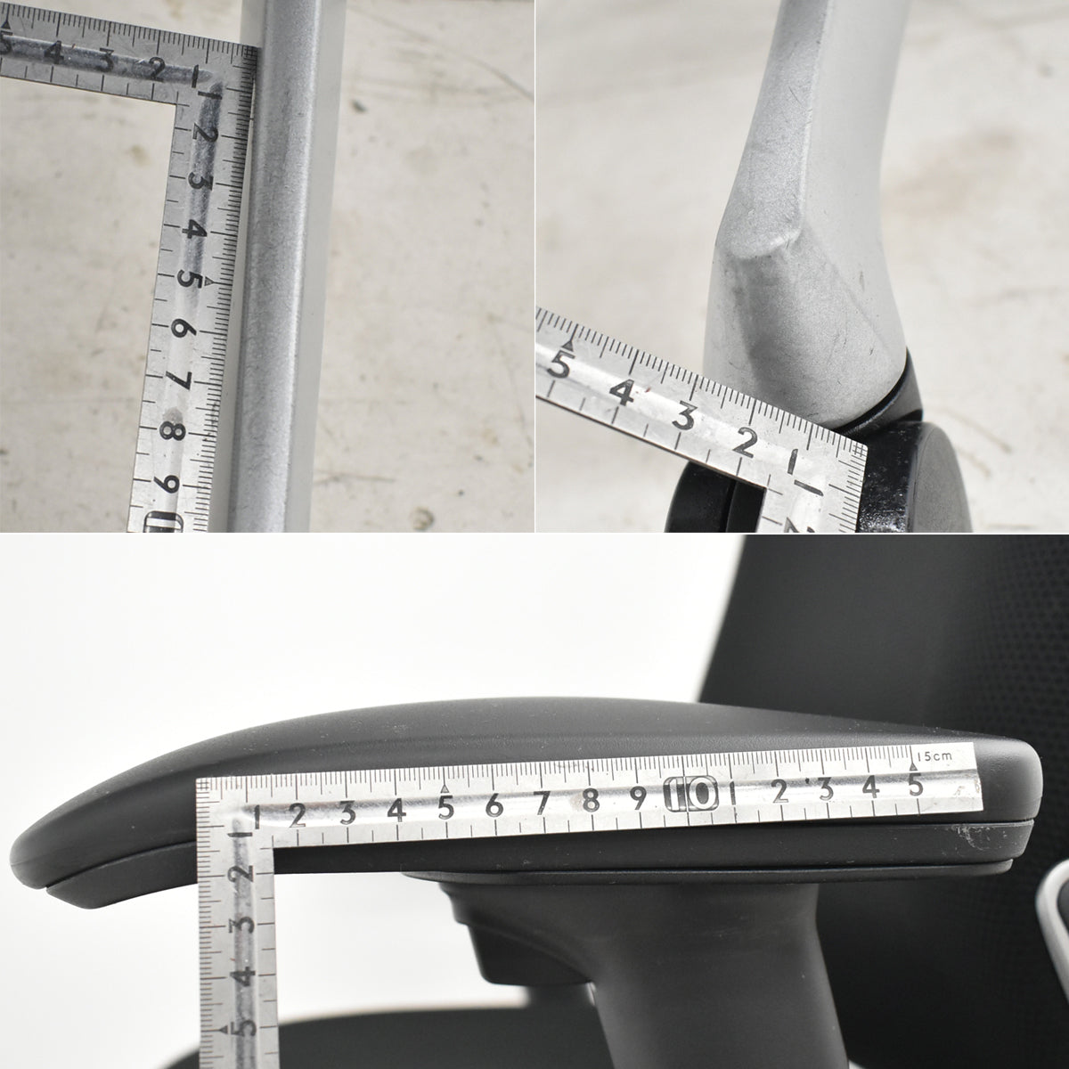 【中古】オカムラ　コーラル　ハイバック　可動肘　シルバー脚　ブラック　2025120306【中古オフィス家具】