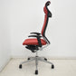 【中古】オカムラ　バロン　エクストラハイバック　ヘッドレスト　固定肘（肘パッド新品）レッド　2025120401【中古オフィス家具】