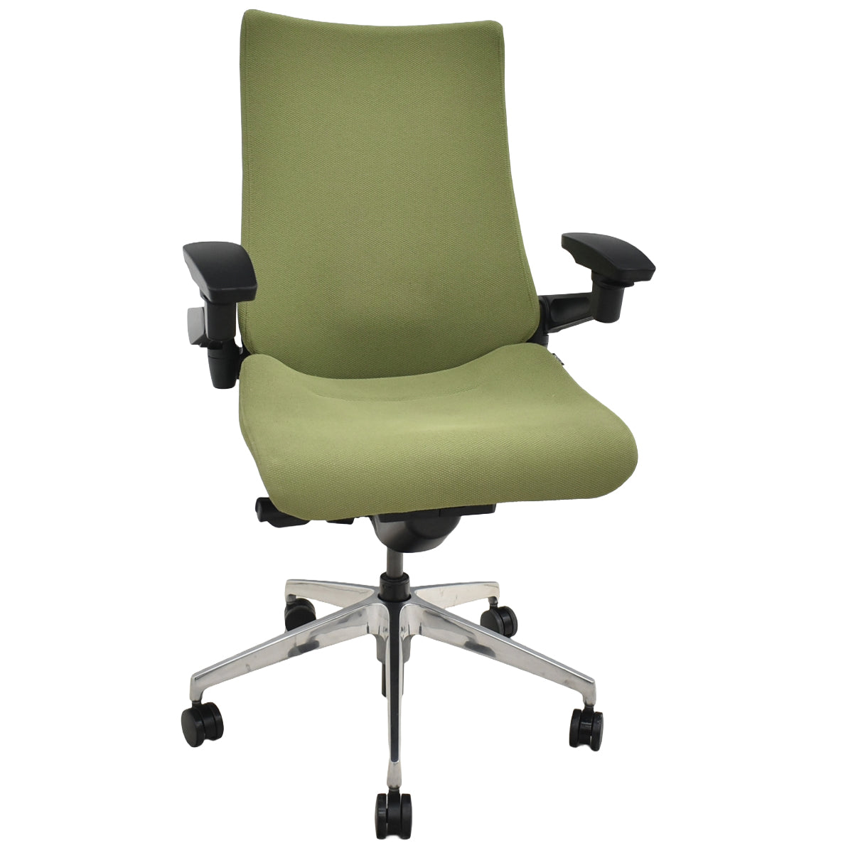 【中古】イトーキ　アクトチェア　４Ｄリンクアーム　ランバーサポート　ポリッシュ　2020年製　グリーン　2025120406【中古オフィス家具】