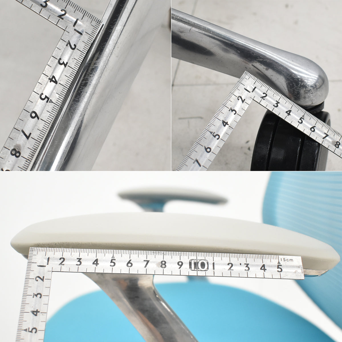 【中古】オカムラ　サブリナ　スタンダード　固定肘　ポリッシュ　前傾機能　ブルーグリーン　2025120501【中古オフィス家具】